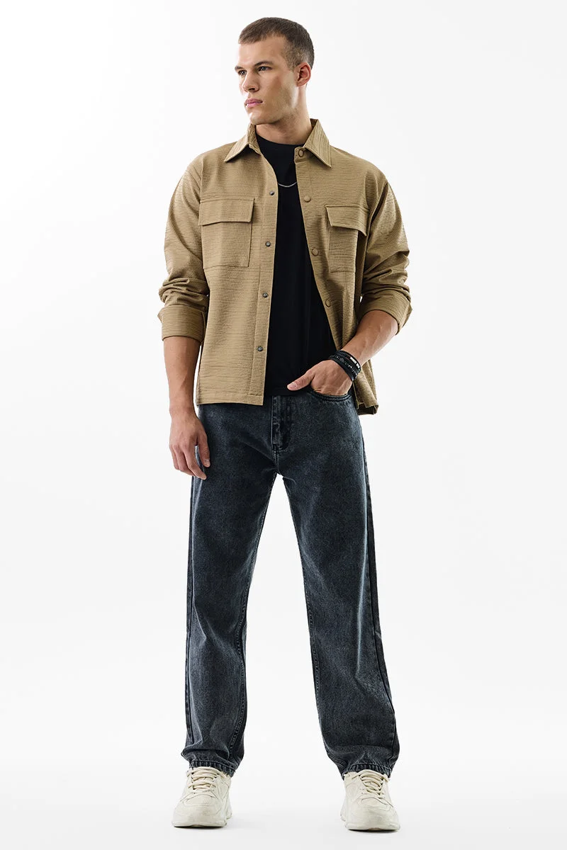 سنيتش Baggy Fit Mid Rise Charcoal Grey Jeans